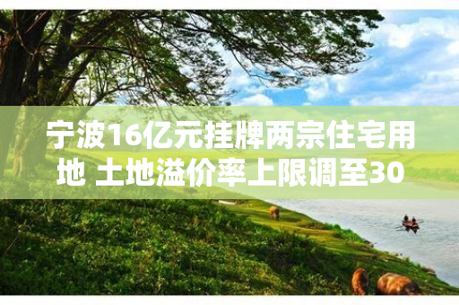宁波16亿元挂牌两宗住宅用地 土地溢价率上限调至30%